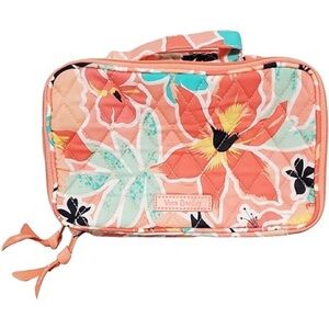 COPY - Vera Bradley blush & brush makeup case- rainforest lily coral